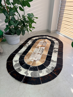 Ковер овальный натуральный Телячья шкура , 240х140