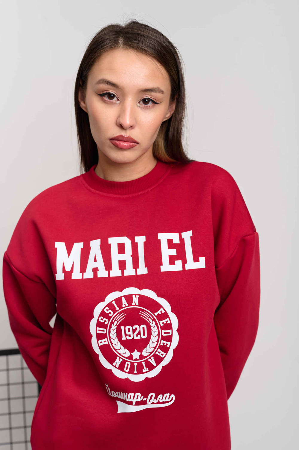 Свитшот женский "Mari El" красный