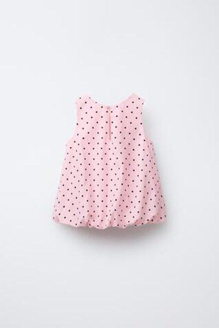 ZARA ТОП С ПРИНТОМ В ГОРОШЕК, РОЗОВЫЙ