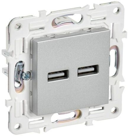 Розетка USB A+A 3.1А SKANDY SK-R15S серебр. IEK SK-U21-D31-K23