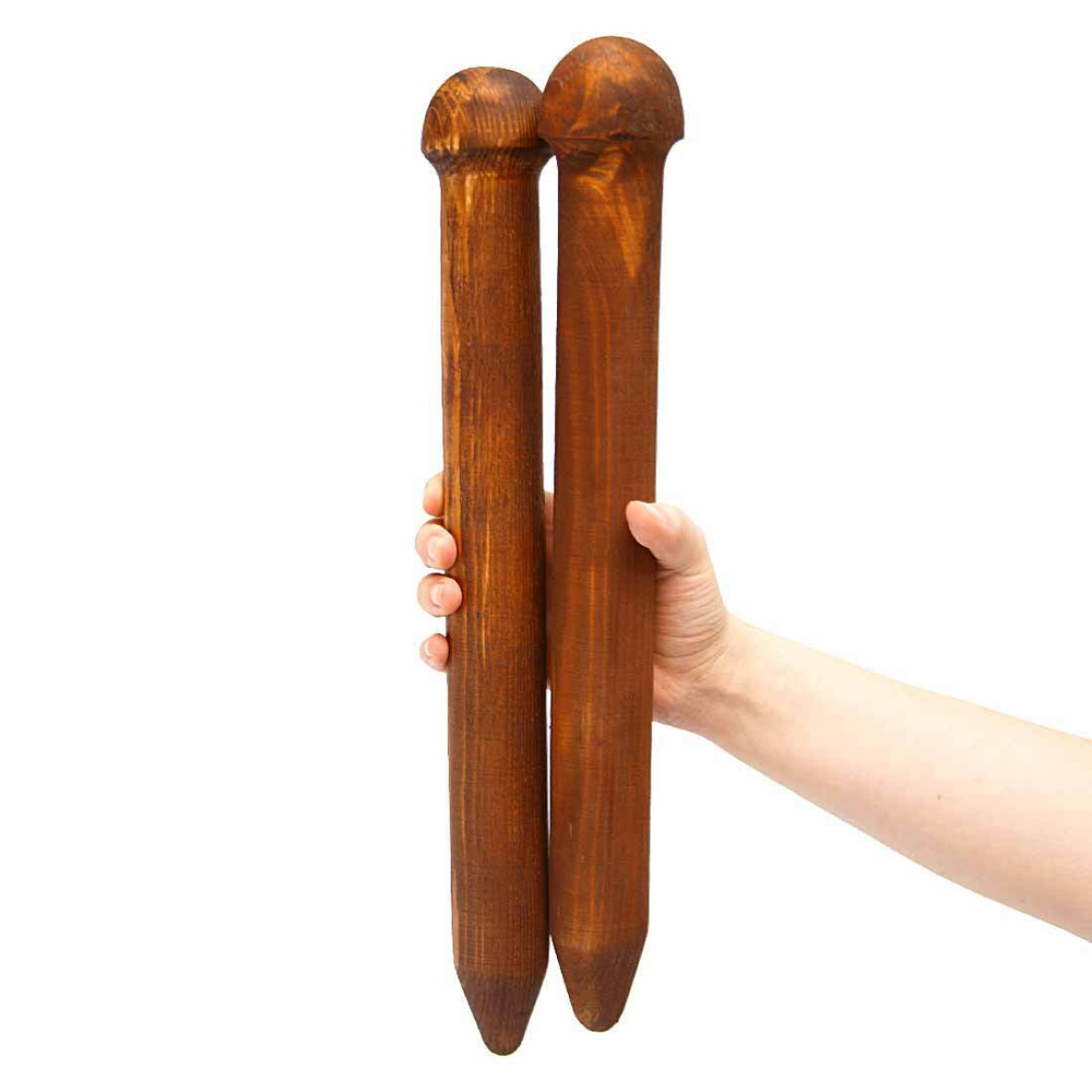 Деревянные спицы для вязания из древесины сосны 40мм/400мм. N18