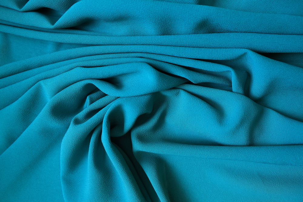 Креп плательный "Кубик" морская волна