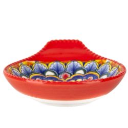 Оливница с ручкой " " (красный) 12х10х3см (min12) (транспортная упаковка)