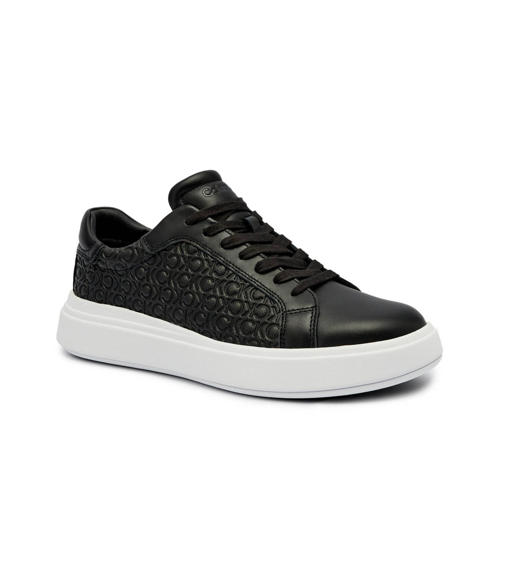 Кожаные кроссовки Calvin Klein - черный(HM0HM01498)