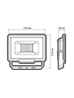 Прожектор светодиодный PFL-C3 100Вт 6500К IP65 ДО закален. прозр. стекло Pro JazzWay 5023628A