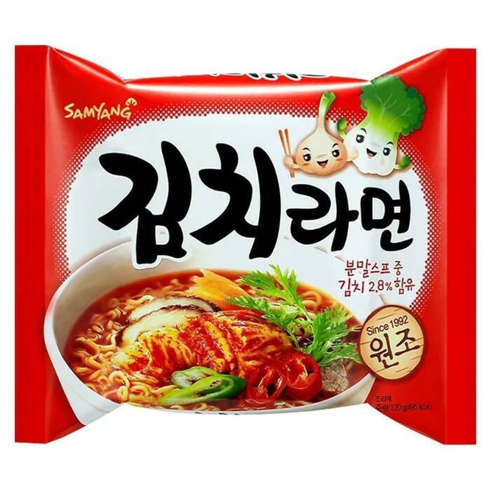 Лапша быстрого приготовления Samyang Kimchi Ramen, 120 г, 5 шт