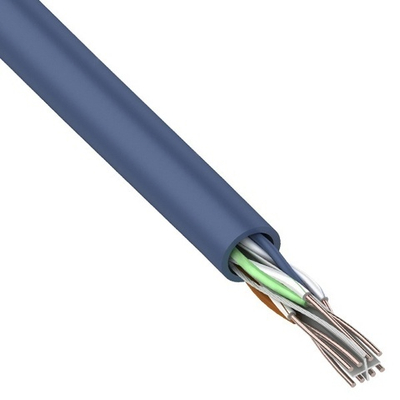 Кабель витая пара неэкранированный UTP 4PR 23AWG cat 6 CU синий [305м] Rexant (провод для интернета) 01-0047