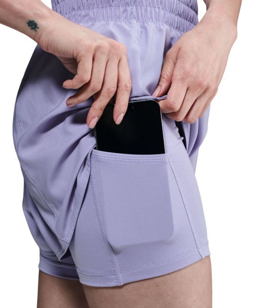 Женские теннисные шорты Nike One Dri-FIT 2-in-1 High-Waisted 3in Training - Purple