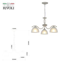 Люстра Rivoli Valerie 9169-303 3 х Е27 40 Вт классика