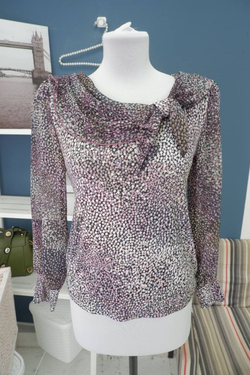 Блуза с цветочным принтом 46 размер