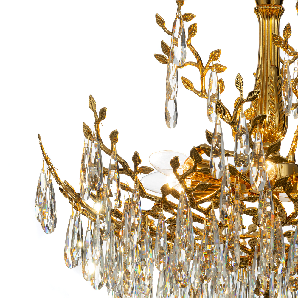 Citilux RITZ CL310082 Люстра хрустальная подвесная Золото