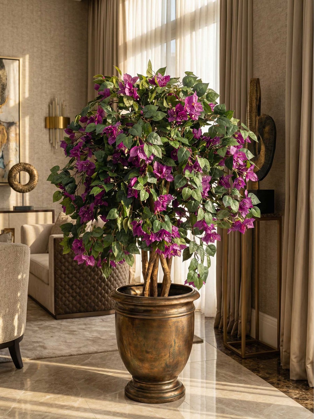 Искусственная Бугенвиллия 110см в кашпо