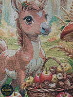 Декоративный гобеленовый чехол для интерьерной подушки Коняшка 38*38