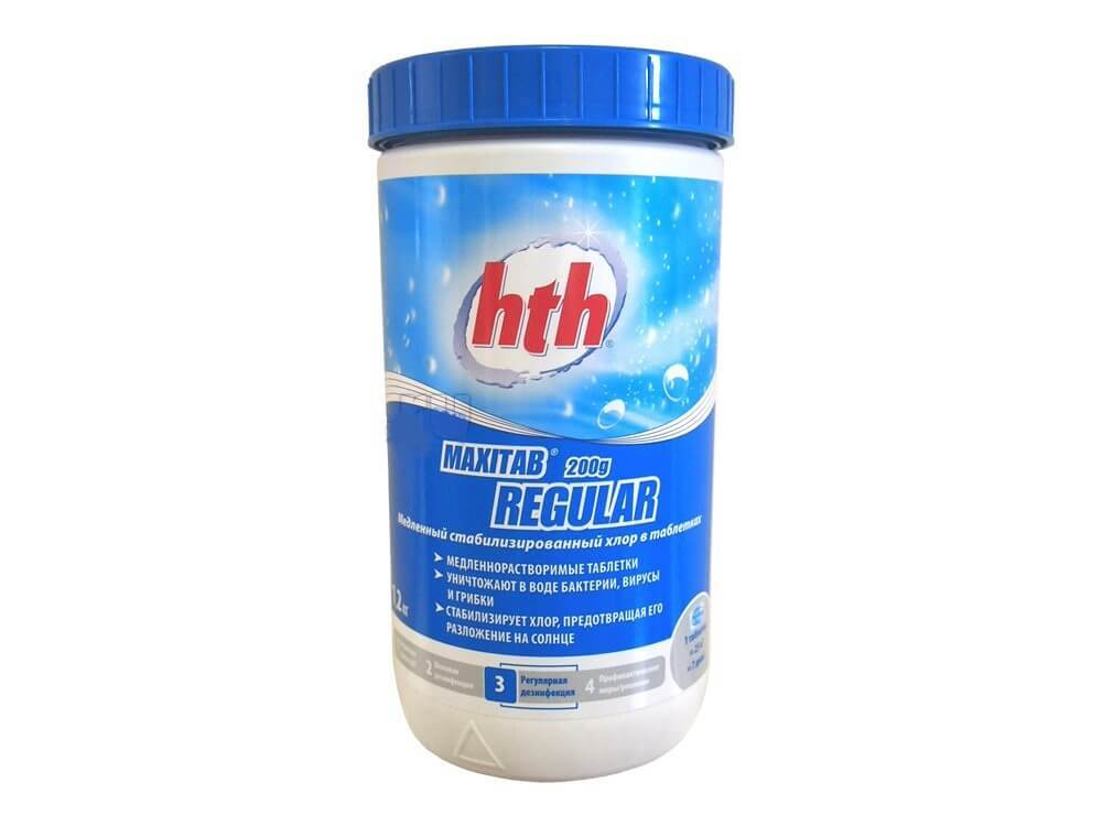 Медленный стабилизированный хлор MAXITAB REGULAR, табл. 200 г, 1,2 кг, hth (C800501H2)