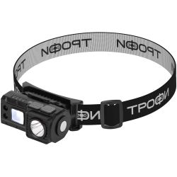 Фонарь налобный светодиодный Трофи GA-102 аккумуляторный 3 Bт сенсорное управление магнит клипса 5 режимов | Другие бренды