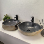 Раковина из речного камня ПАРА! RS-63838 54*47*15 2шт 0127