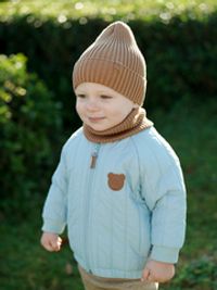 Шапка и снуд хлопковые однослойные "Песок" 0+