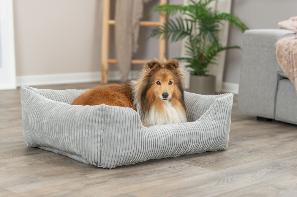 Лежак Jonna vital, прямоугольный с бортиком, 80 х 60 см, светло-серый, Trixie