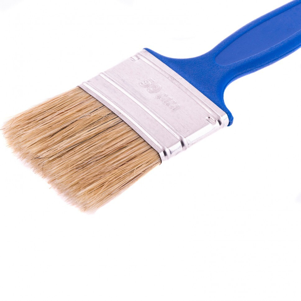 Кисть флейцевая "Эксперт", 50 х 6 мм, натуральная щетина, пластиковая ручка Сибртех