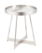 Журнальный столик Гера 50*50 см сталь серебро