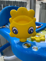 Ходунки "Солнышко С", 7 колес, муз. игрушки, колеса силикон (Alis) (синий)