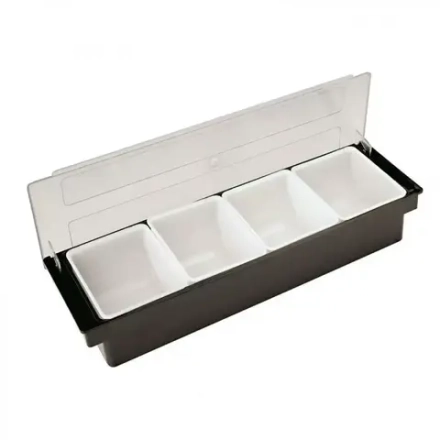 Контейнер барный для фруктов/специй, 4 лотка 49*15,5*10 см (ячейка 11*14,4*7,1 см ) CGPRO