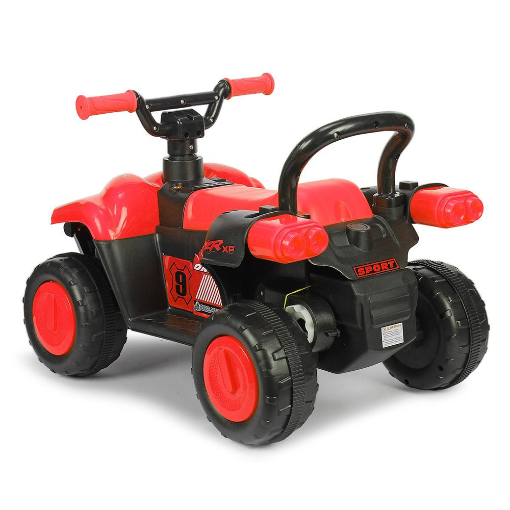 Квадроцикл на аккум. (6v-4ah*1), запуск с кнопки, музыка, цвет красный