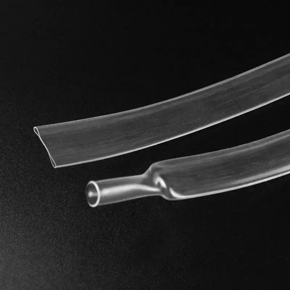 2-кратная термоусадочная трубка, 2 мм, прозрачный, длиной 10 метров