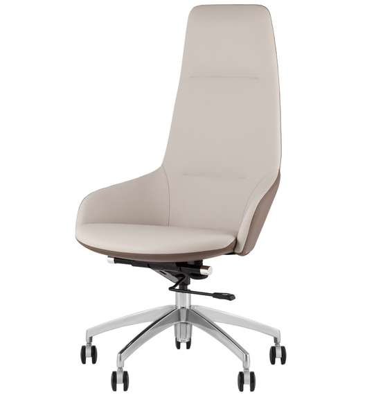 Кресло руководителя Soulo светло-серый, коричневый