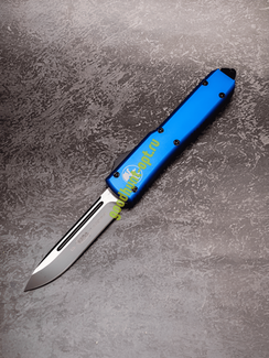 Тактический нож фронтально выкидной автоматический Microtech Синий