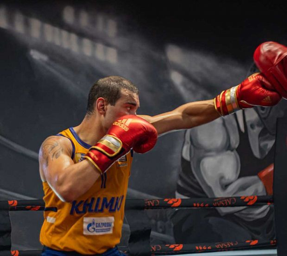 Перчатки боксерские AdiSpeed Metallic красно-золото-серебристые adiSBG501ProM