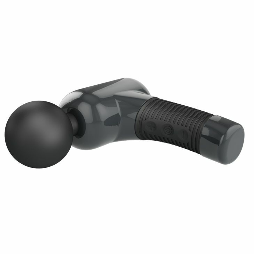 Темно-серый клиторальный вибромассажер Magic Gun - 19,9 см. (Цвет: темно-серый)