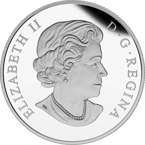 Канада 2015, 20 долларов, 1 унция, серебро. Муранское стекло. Черепаха и стрелолист широколистный.