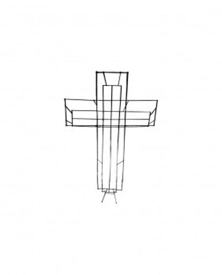 Ритуальный каркас-венок КРЕСТ большой (1160/650)