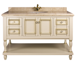 Тумба EDEN 130 арт. TS-8002-C Ивори с золотом