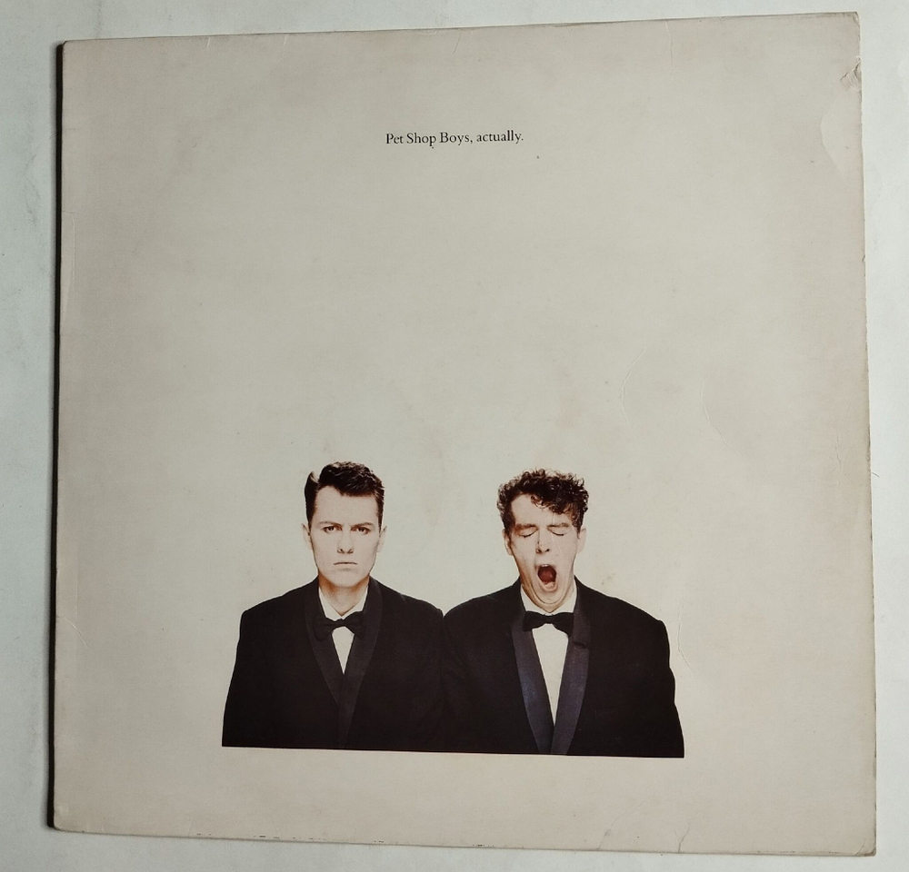 Винтажная виниловая пластинка LP Pet Shop Boys Actually (Spain 1987)