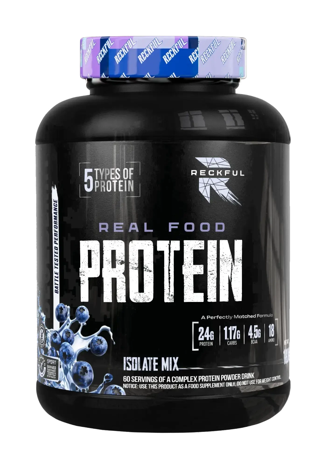 БАД Real Food Protein isolate-mix 1800g NO lactose (Reckful)