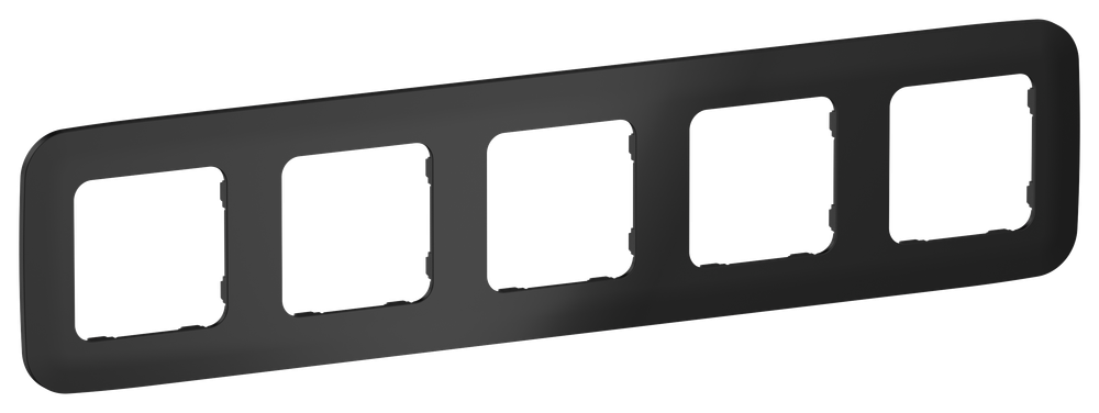 FLITE Рамка 5-местная РУ-5-А-ФлЧ черный IEK