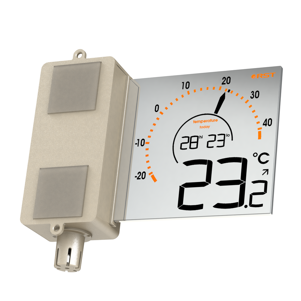 Оконный термометр с инверсивным зеркальным дисплеем RST01091