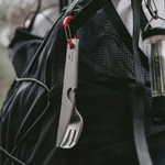 Набор столовых приборов Naturehike (нож, вилка, ложка), титан, в чехле, артикул CNH22CJ017-KFS Под заказ