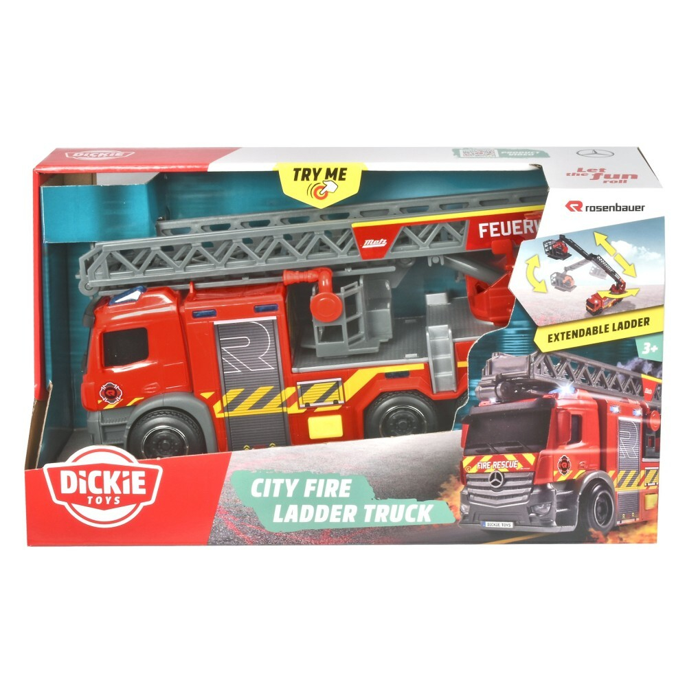 Dickie SOS - Пожарная машина Rosenbauer со светом и звуком 23 см 3714023 / артикул   3714023  / GTIN 4006333087868