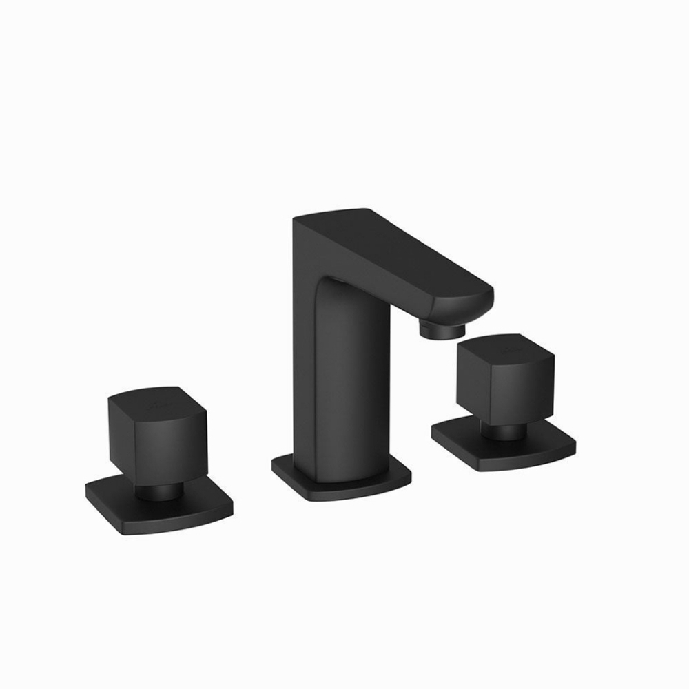 Jaquar, Смеситель для раковины Kubix Prime, 2-рычаж., Черный матовый KUP-BLM-35189PM