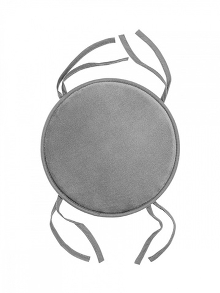 Подушка на стул DeNASTIA мемори круглая D35, 100%ПЭ, серый