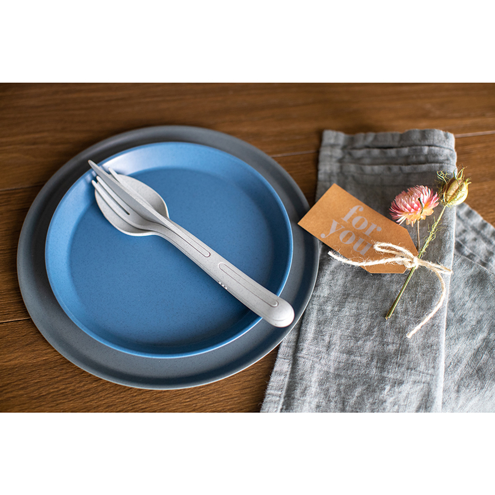 Тарелка connect, organic, D20,5 см, синяя