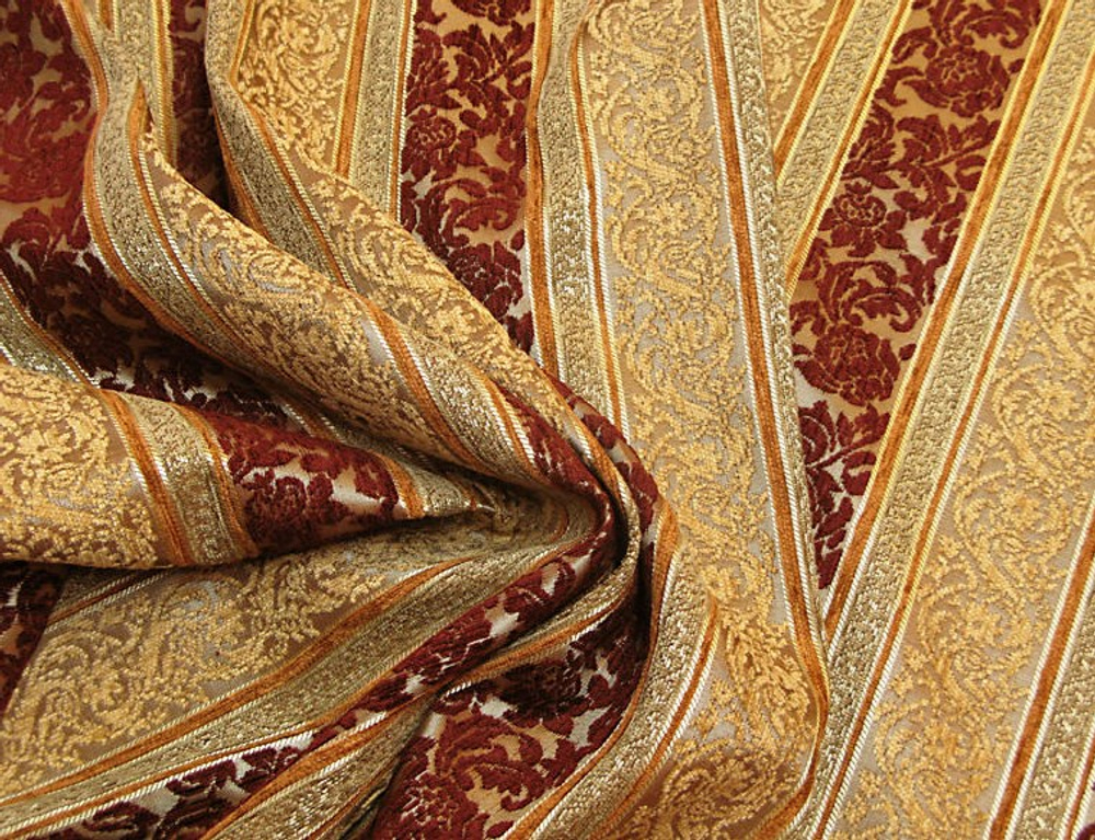 Шенилл Бланк полоса бордо