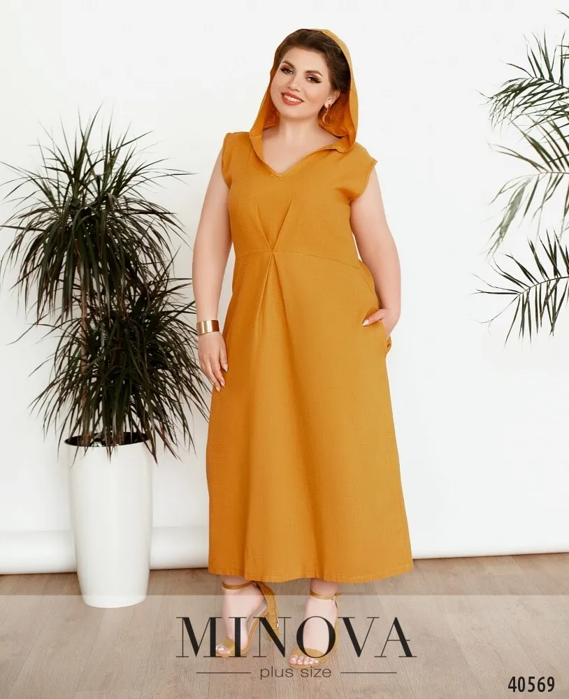 Платье 128Б-горчица Minova