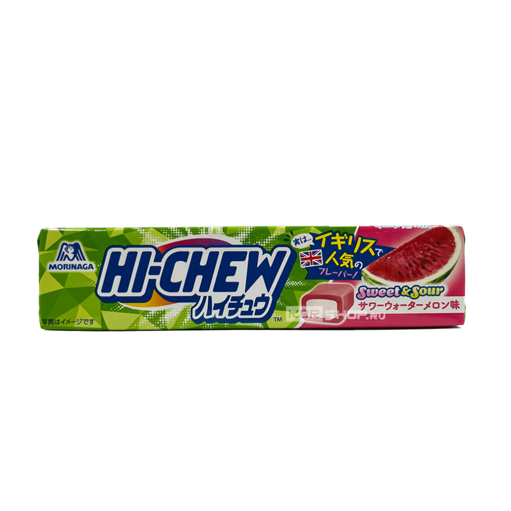 Конфеты жевательные со вкусом арбуза, Hi-Chew 12 шт, 55,2 гр