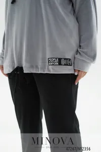 Костюм 2356-серый-черный Minova