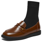 BATA Stretch & Sock Boots Women"s Brown/Black