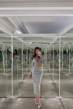 Юбка миди из пайеток